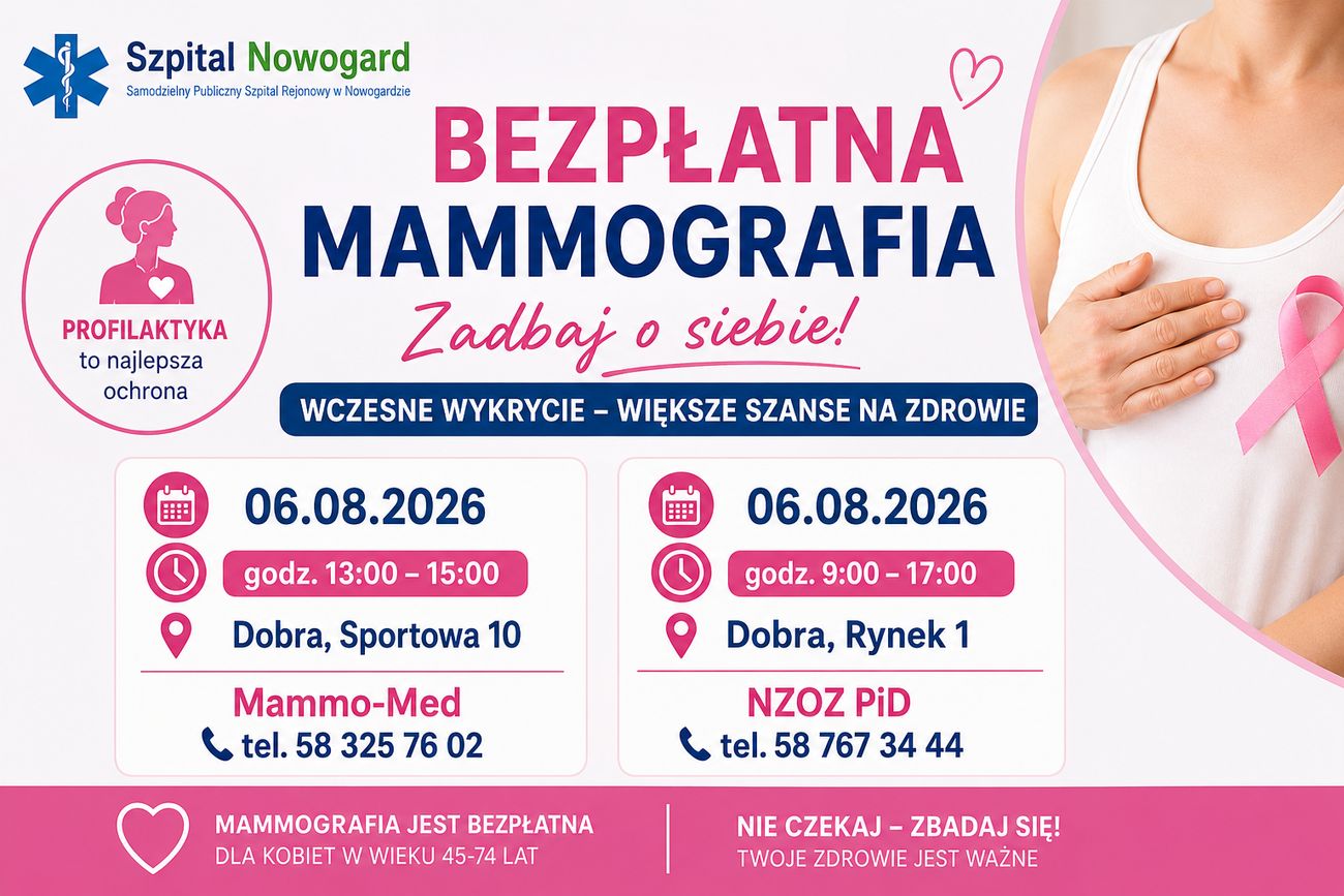 BEZPŁATNA MAMMOGRAFIA
