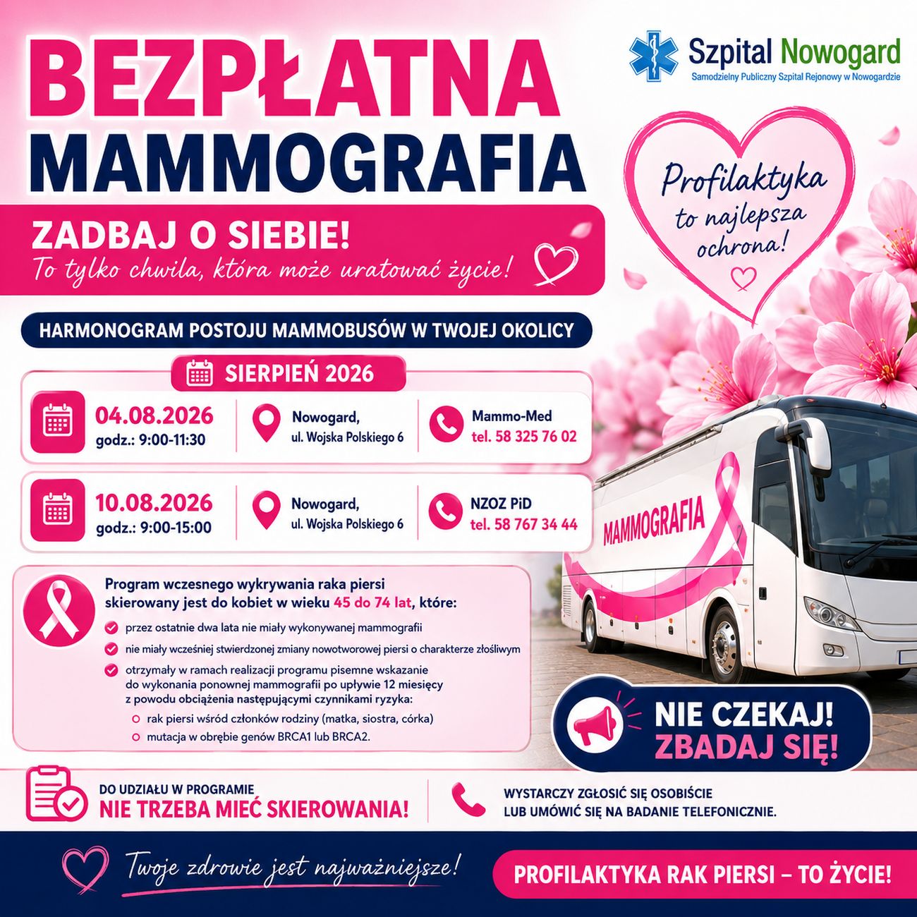 BEZPŁATNA MAMMOGRAFIA